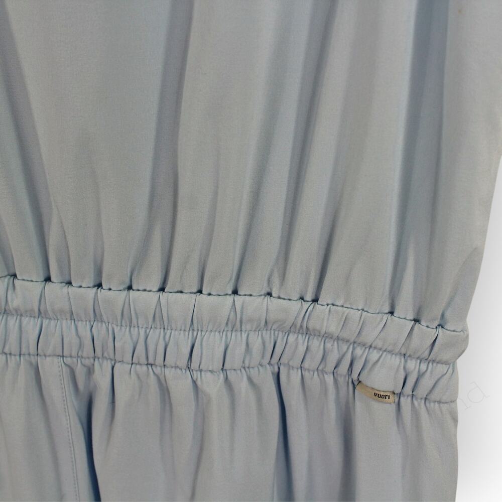 Medium Vuori Villa Utility Romper Light Mist Blue Sleeveless Tank Pockets - Picture 14 of 14